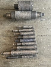 Ancien  Rouleaux À Motifs, Laminoir, Tissu,soie.. Lot..