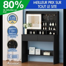 ALFORDSON Coiffeuse Maquillage Miroir Vanité Éclairage LED Chambre à Coucher