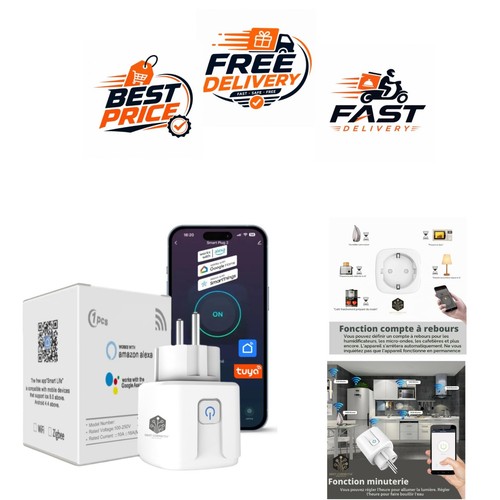 Prise connectée 20 a - wi-fi,