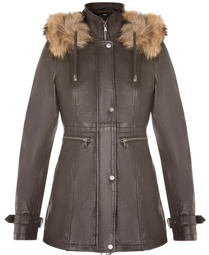Veste cuir marron pour - en,