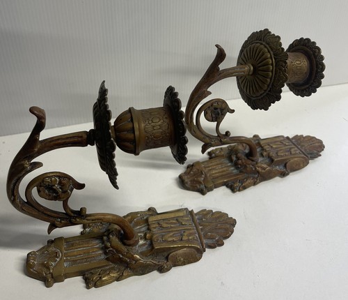 Bougeoir applique laiton - en,