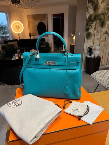 Sac kelly hermes bleu - kelly, cm