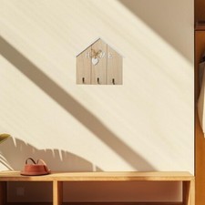 Porte-clés en bois 3 crochets porte-clés en bois pour chambre d'entrée de