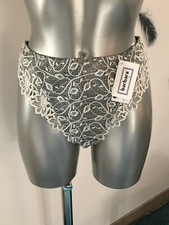 culotte slip taille haute dentelle gris BARBARA taille 4  (L)