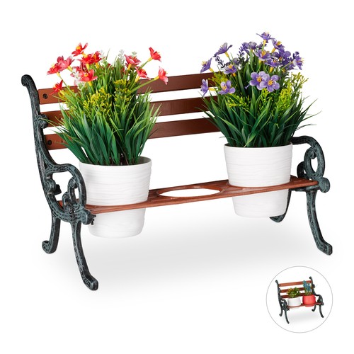 Banc fleurs bois - bois,