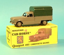 Car-Horse Peugeot 403 pick up baché grise  style Dinky cij jrd