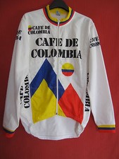 Veste cycliste vintage 90'S Cafe de Colombia Equipe pro jacket Colombie - 5 / XL
