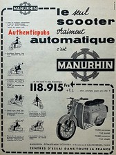 PUBLICITE MANURHIN SCOOTER