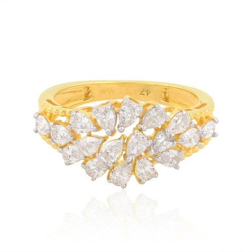 18k jaune diamant - 18k, bague