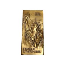 Médaille Plaquette Statue De La Liberté 1886 1986. Bronze. Numérotée. Par Rolla