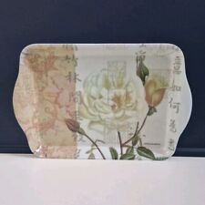 Petit Plateau Décor De Paula Scaletta En Plastique Roses Fleurs