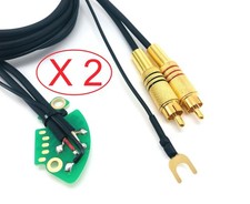 Technics SL 1200 1210 MK2 MK3 MK5 | PAIRE de câbles audio phono RCA avec mass...