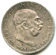 Autriche 1 Corona argent François-Joseph Ier 1913 n°6366