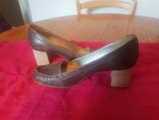 Chaussures Damart cuir marron à talon bloc (5 cm) taille 36 comme neuves