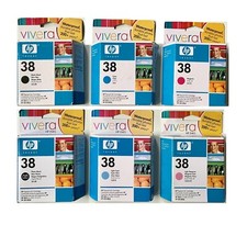 6 X Original Encre HP Photosmart Pro B9180 B8850 / Numéro 38 UV C9412A -C9418A