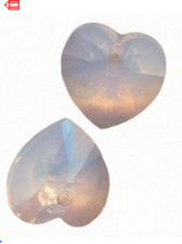 6 COEURS SWAROVSKI® ELEMENTS 6228 10.3 X 10 WHITE OPAL X 6