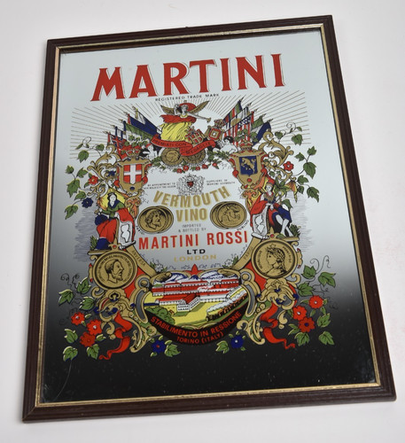 Martini miroir sérigraphié - miroir,