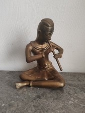 Joueur De Flûte En Laiton. Charmeur De Serpent Vintage