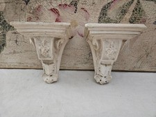 Paire de consoles murales en plâtre - Etagères