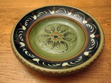 Assiette Décorative Alsacienne En Poterie - 35 cm