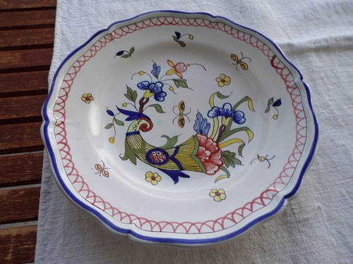 Assiette faïence décor - faïence,