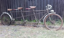 Triplette Essex 1935. Vélo ancien à places multiples, rare.