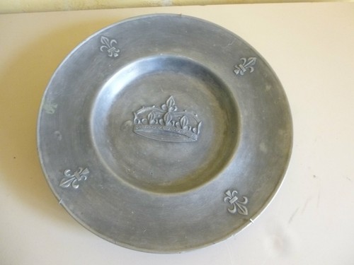 Grand plat cardinal etain - plat, en