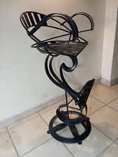 Chaise haute tabouret en fer forgé main pièce unique