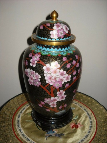 Cloisonne vase potiche - vase,