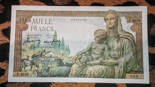 Billet 1000 francs déméter - billet,