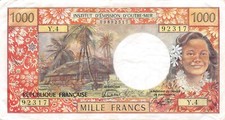 French P. T.  1000  Francs