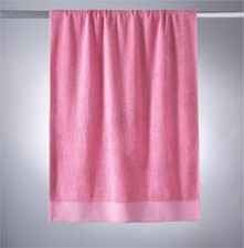 drap de bain éponge rose