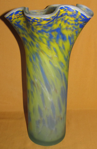 Vase verre multicolore à - en,