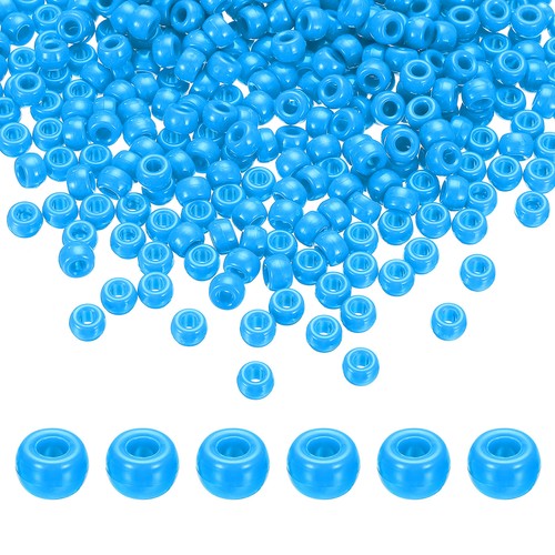 1000pcs perles pony bleu ciel - 1000pcs,