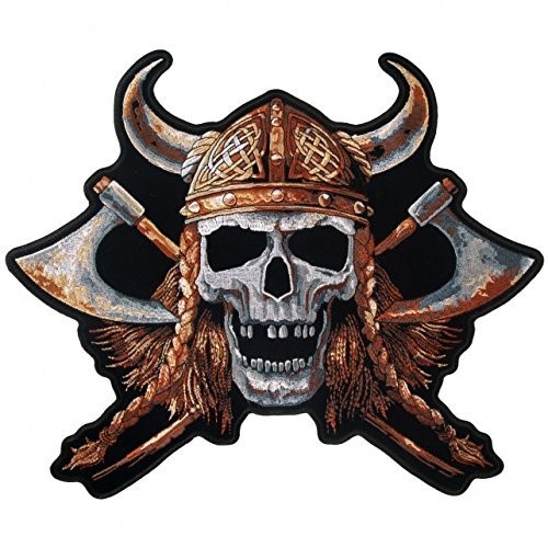 Viking skull iron sew - viking, iron-on/sew-on