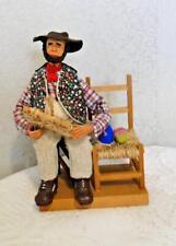 Doll Handmade Santon ancien de Provence habillé Homme métier rempailleur chaise