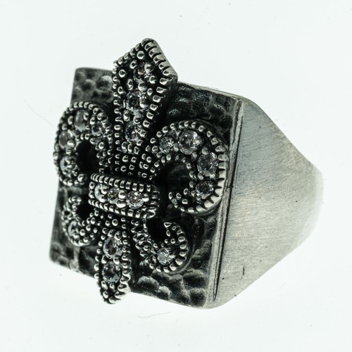 Bague fleur lys argent - bague, de