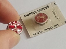 2x PIN'S rond - SANG - SOS DON DU SANG 1x sous carton - métal + plastique - 1cm