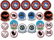 Ensemble d'autocollants US Pilot P.Mitchell collection de films d'action avia...