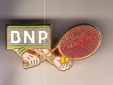 RARE PINS PIN'S .. TENNIS ROLAND GARROS BANQUE BNP ROUGE BERCY 91 ARTHUS B. ~CR