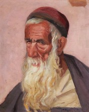 Tableau peintre juif portrait