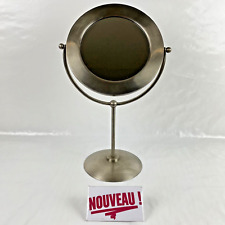 ➜MIROIR ROND PIVOTANT SUR PIED de table en métal vintage/ancien années 70 80