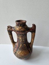 Jarre à Huile Kabyle Algérie en poterie à décors géométriques polychromes
