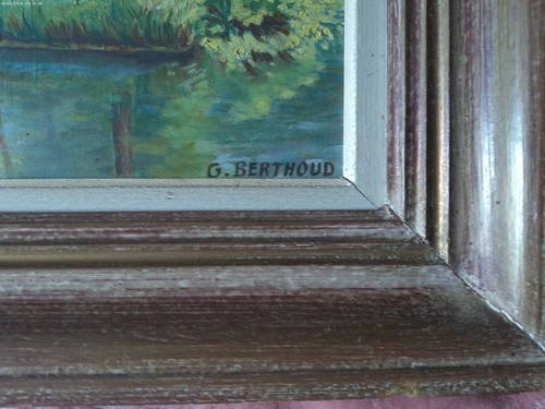 Tableau ancien huile sur toile - tableau,