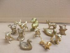lot de 12 Petits bronze doré animalier chien canard biche faon etc .......