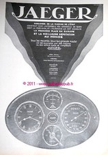 PUBLICITE JAEGER HORLOGER DE LA MARINE DE L'ETAT COMPTEUR AUTO DE 1927 FRENCH AD
