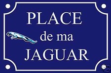Réplique PLAQUE de RUE AUTO JAGUAR en ALU 20x30 cm