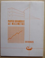 §* bloc ancien DARCY 30 feuilles papier quadrillé au millimétre