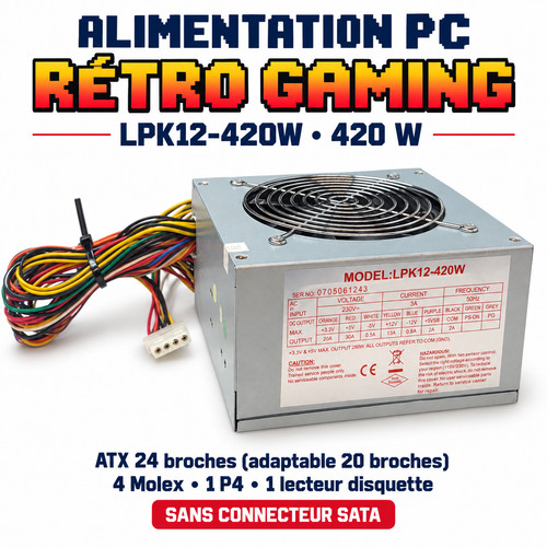 Alimentation lpk12 420w - pc, lpk12-420w