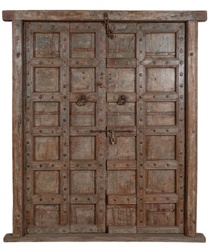 Porte bois massif fer - porte,